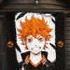 Haikyuu Anime Premium Quilt - Shouyou Hinata 10 High School Raven Black Orange Quilt Blanket 7