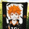 Haikyuu Anime Premium Quilt - Shouyou Hinata 10 High School Raven Black Orange Quilt Blanket 5