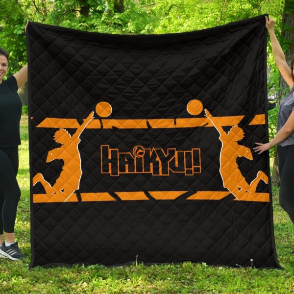 Haikyuu Anime Tapestry – Playing Volleyball Orange Silhouette Crow Feather Tapestry Home Decor