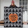 Halloween Premium Quilt | Boo To You Cute Flying Ghost Patterns Quilt Blanket 3