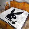 Halloween Premium Quilt | Creep Bunny Sharp Teeth Rabbit Silhouette Quilt Blanket 19