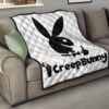 Halloween Premium Quilt | Creep Bunny Sharp Teeth Rabbit Silhouette Quilt Blanket 15