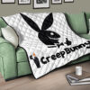 Halloween Premium Quilt | Creep Bunny Sharp Teeth Rabbit Silhouette Quilt Blanket 17