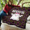 Halloween Premium Quilt | Cute Bootiful Ghost Make A Wish Witch Hat Quilt Blanket 11