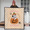 Halloween Premium Quilt | Dalmatia Dog Halo Mickey Glove Patterns Quilt Blanket 3