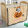 Halloween Premium Quilt | Dalmatia Dog Halo Mickey Glove Patterns Quilt Blanket 21