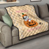 Halloween Premium Quilt | Dalmatia Dog Halo Mickey Glove Patterns Quilt Blanket 15