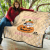 Halloween Premium Quilt | Dalmatia Dog Halo Mickey Glove Patterns Quilt Blanket 11