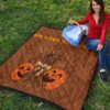 Halloween Premium Quilt - Hi We Love Halloween Smiling Pumpkin Harvest Quilt Blanket 9