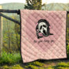 Halloween Premium Quilt | No You Hang Up Funny Ghostface Calling Pink Hearts Quilt Blanket 13