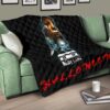 Halloween Premium Quilt | Scary Michael Myers Blood Tears With Knife Quilt Blanket 17