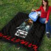 Halloween Premium Quilt | Scary Michael Myers Blood Tears With Knife Quilt Blanket 9