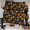 Halloween Premium Quilt | Symbols Pumpkin Emotions Skull Witch Hat Quilt Blanket 1