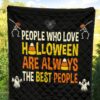 Halloween Premium Quilt | The Best People Love Halloween Dabbing Skeleton Quilt Blanket 5