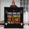 Halloween Premium Quilt | The Best People Love Halloween Dabbing Skeleton Quilt Blanket 3