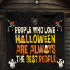 Halloween Premium Quilt | The Best People Love Halloween Dabbing Skeleton Quilt Blanket 7