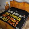 Halloween Premium Quilt | The Best People Love Halloween Dabbing Skeleton Quilt Blanket 19