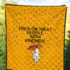 Halloween Premium Quilt | Trick Or Treat People With Kindness Ghost Holding Umbrella Quilt Blanket 5