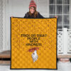 Halloween Premium Quilt | Trick Or Treat People With Kindness Ghost Holding Umbrella Quilt Blanket 3