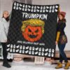 Halloween Premium Quilt | Trumpkin Make US Halloween Great Again Quilt Blanket 1