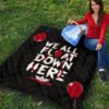 Halloween Premium Quilt - We All Float Down Here IT Red Balloon Quilt Blanket 9