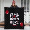 Halloween Premium Quilt - We All Float Down Here IT Red Balloon Quilt Blanket 3