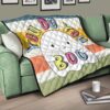 Halloween Premium Quilt | You Do You Boo Cute Cartoon Ghost Colorful Quilt Blanket 13