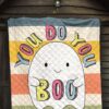 Halloween Premium Quilt | You Do You Boo Cute Cartoon Ghost Colorful Quilt Blanket 3
