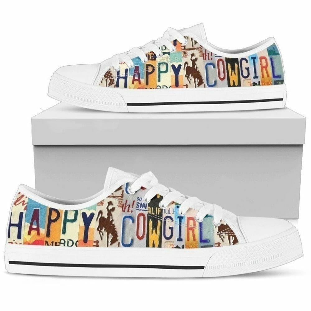 Happy Cowgirl Women Sneakers Low Top Style