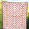 H-appy GG Dino Cute Red Heart Patterns Premium Quilt Blanket 5