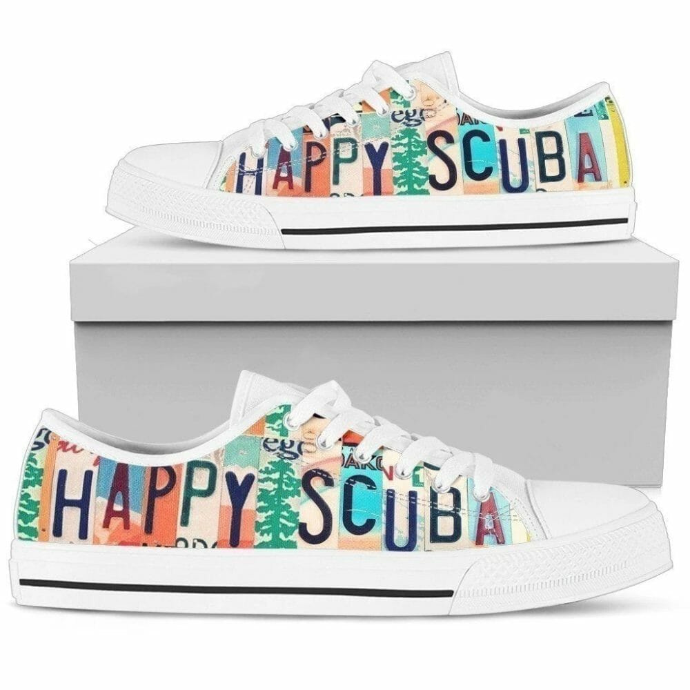 Happy Scuba Women Sneakers Scuba Diving Gift