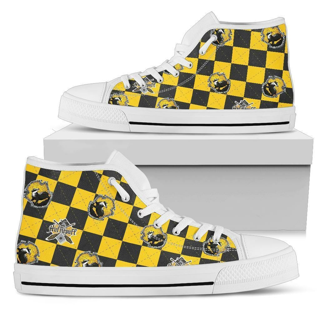 Harry Potter Hufflepuff Shoes High Top Custom Pattern Sneakers