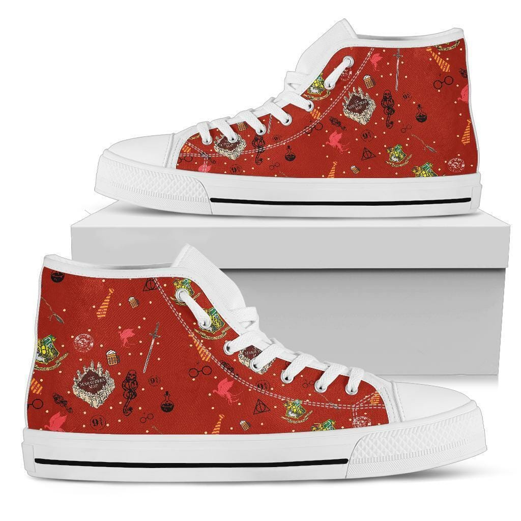 Harry Potter Shoes High Top Red Custom Symbol Sneakers