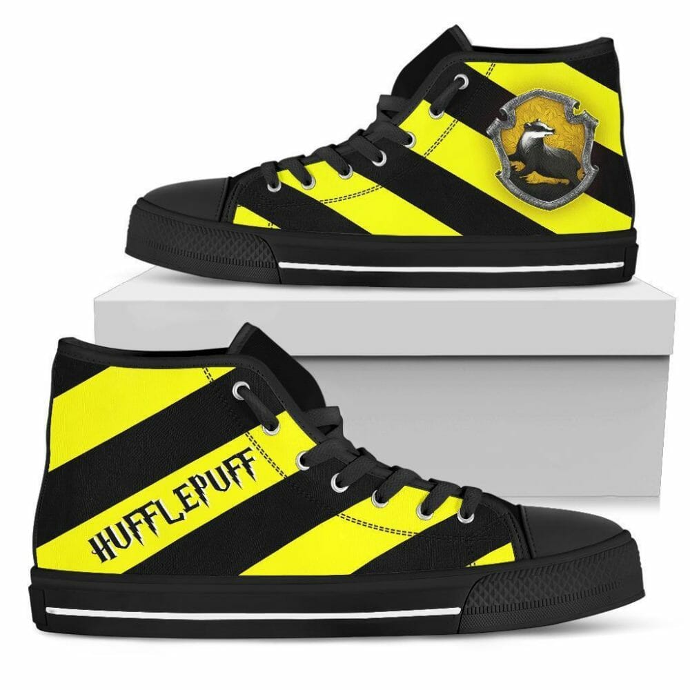 Harry Potter Shoes Hufflepuff House High Top Shoes Movie VM103002