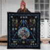 Harry Potter Stain Glass Style Quilt Blanket Fan Gift Idea 3