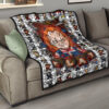 Horror Movie Chucky Wanna Play Horror Characters Game Mode Patterns Premium Quilt Blanket 15