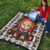 Horror Movie Chucky Wanna Play Horror Characters Game Mode Patterns Premium Quilt Blanket 9