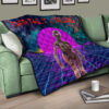 Horror Movie Deathly Cyborg Alien And Robot Retrowave Premium Quilt Blanket 17