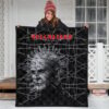 Horror Movie Hellraiser Pin Head Fire Circle Chains Background Premium Quilt Blanket 3