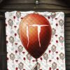 Horror Movie IT Balloon Pennywise Patterns Premium Quilt Blanket 7