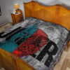 Horror Movie Joker Text Half Batman Half Joker Face Premium Quilt Blanket 19