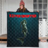 Horror Movie Mermaid Experimenter With Knife Premium Quilt Blanket 3