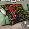 Horror Movie Red Devil Wearing Suit Premium Quilt Blanket 17