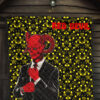 Horror Movie Red Devil Wearing Suit Premium Quilt Blanket 7