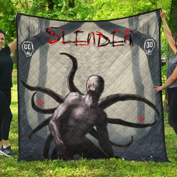 Horror Movie Slender Man In The Forest Fanart Premium Quilt Blanket