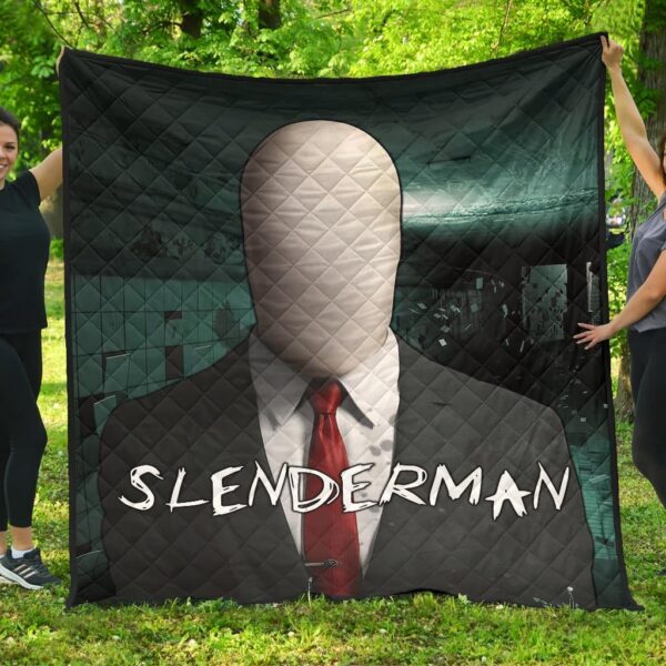 Horror Movie Slenderman Suit Underground Premium Quilt Blanket