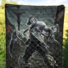 Horror Movie Thanatos With Skull Face Scary Night Premium Quilt Blanket 5