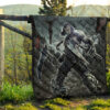 Horror Movie Thanatos With Skull Face Scary Night Premium Quilt Blanket 13