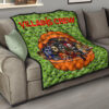 Horror Movie Villains Crew In Pumpkin Green Patterns Premium Quilt Blanket 15