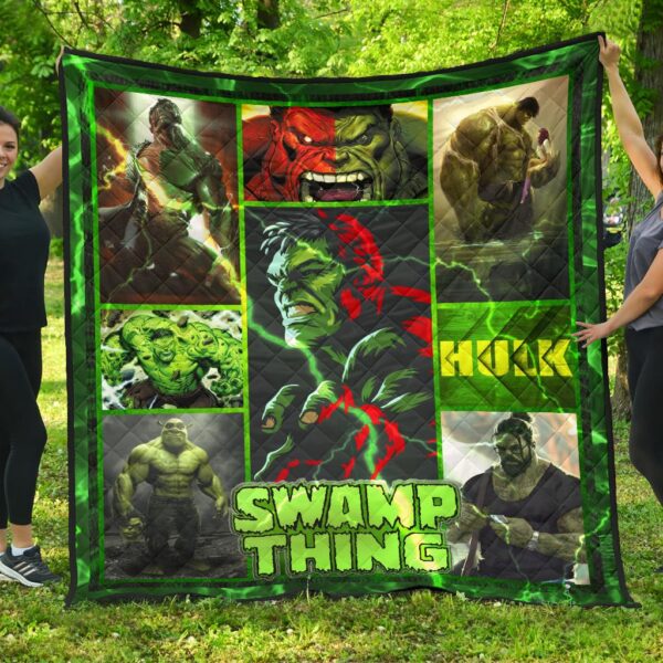 Hulk Swamp Thing Premium Quilt Blanket Movie Home Decor Custom For Fans